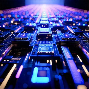 Close-up Of Sensor Array With Close-up Computer