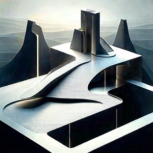 Futuristic innovation hub