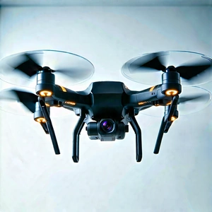 Drone With User Interface With Black Drone