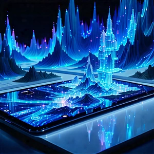 Tablet with holographic display