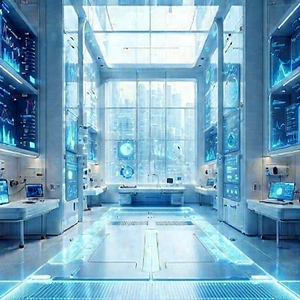 Healthcare Technology In Research Center With Image, There