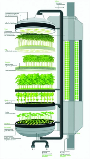 A Large Indoor Garden With A Variety Of Plants Growing In Different Sections