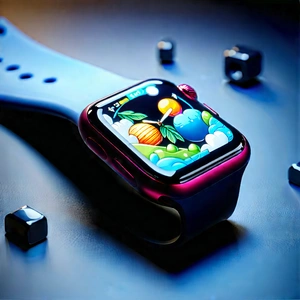 Smart Watch With Streaming Content With Close-up Apple