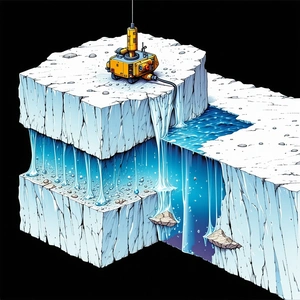 cartoon illustration submarine shown