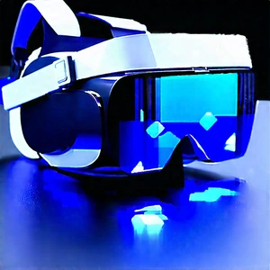 Vr Headset With Holographic Display With Pair Blue