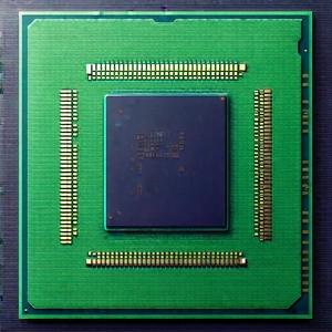 Tech Product Photography: Close-up of microprocessor