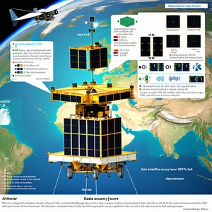 A Large Spacecraft, Possibly A Satellite, Floating In The Sky Above A Globe