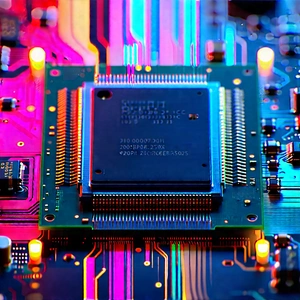 Close-up of microprocessor