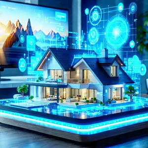 Smart Home Device With Data Visualization With Large