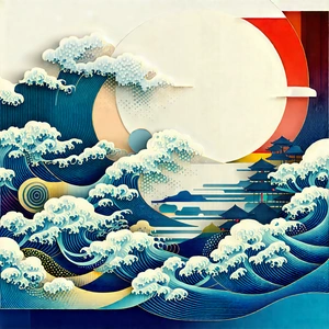Abstract Ukiyo-E Style: Abstract interpretation of weather patterns