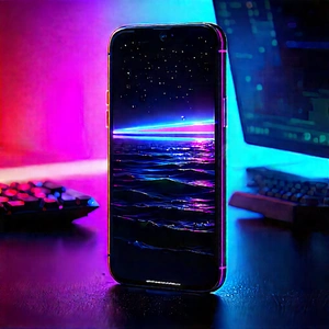 Smartphone With Digital Artwork With Cell Phone