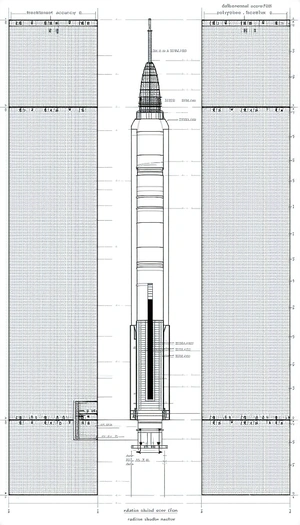 The Image Is A Drawing Of A Rocket, Which Is A Long And Narrow Structure