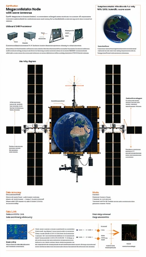 The Image Is A Diagram Of A Space Station, Showing The Various Components And Their Functions