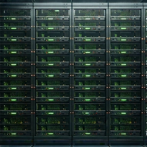 Server rack with digital particles