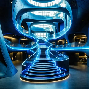 Tech Macro Photography: Futuristic Innovation Hub With Large, Modern