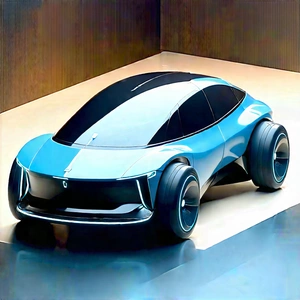 Innovative Electric Vehicle Design With Futuristic Blue