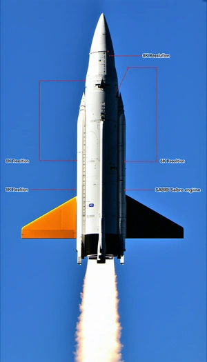 A Space Shuttle In Flight, With Its Engine Visible As It Ascends Into The Sky