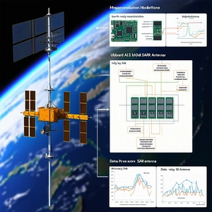 The Image Is A Diagram Showing The Different Components Of A Satellite