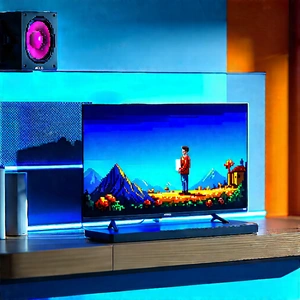 Smart Home Device With Streaming Content With Flat Screen
