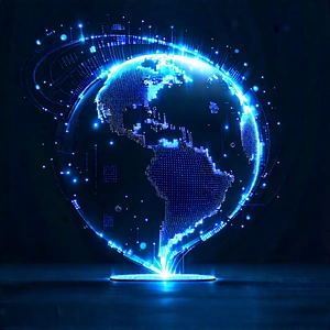 Machine Learning Visualization With Blue White
