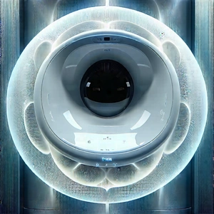 Innovative Smart Appliance Design With Large, Round,