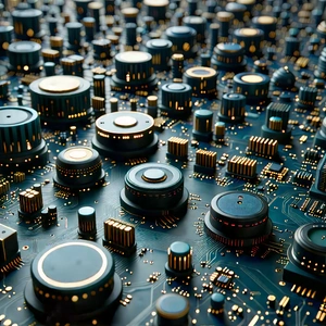 Close-up Of Sensor Array With Close-up Computer