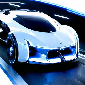 Innovative Electric Vehicle Design With White Driving