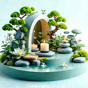 Lifestyle Isometric Design: Wellness scene with aromatherapy