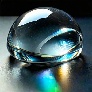 Abstract Holographic Art: Smooth Design With Glass Ball