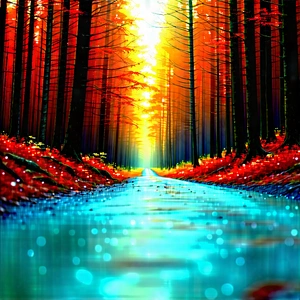 Nature Product Photography: Path Through Dense Forest With Serene Forest