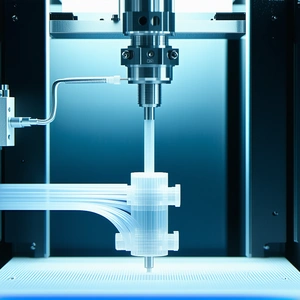 A 3d Printer In Action, Creating A Plastic Object