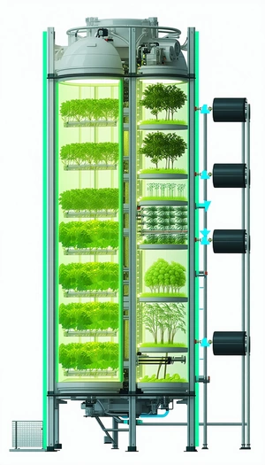 A Large, Multi-level Greenhouse Filled With Various Plants