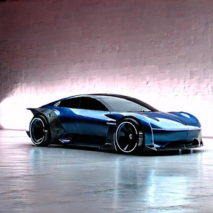 Innovative Electric Vehicle Design With Blue Sports