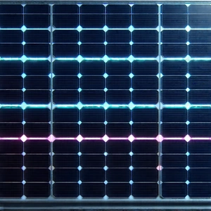 Tech Octane Render: Solar panel with neon accents