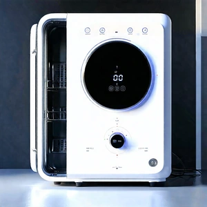 Tech Concept Art: Innovative Smart Appliance Design With White Microwave