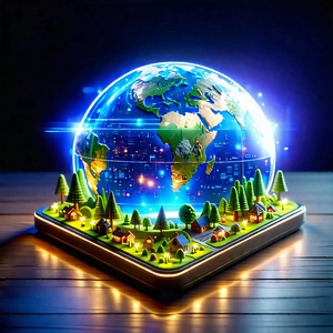 Tech Stock Photography: Innovative Communication Tool (design:1.14) With Small Model