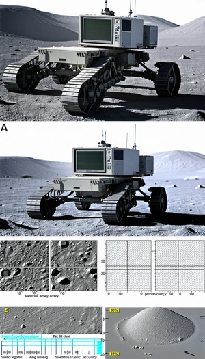 The Image Is A Collage Of Four Different Pictures Of A Robotic Vehicle