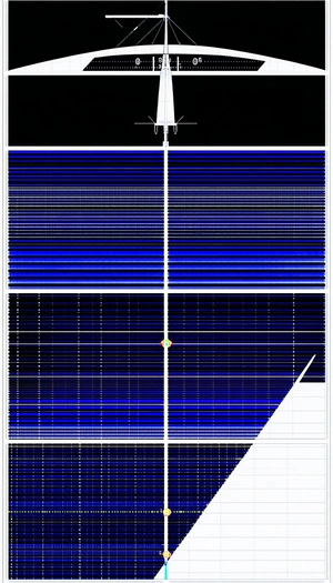 The Image Is A Graphic Representation Of A Blue Line That Is Moving Across A Screen
