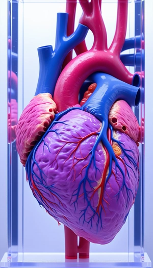 A Close-up Of A Heart, Showcasing Its Intricate Structure And Details