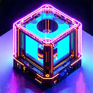 3d printer with neon accents