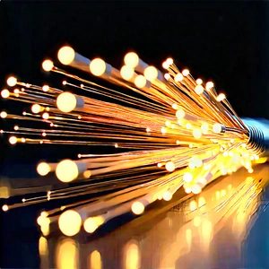 Tech Matte Painting: Close-up Of Fiber Optic Cables With Close-up Bundle