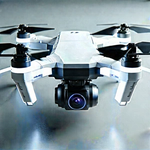 Drone With User Interface With White Drone