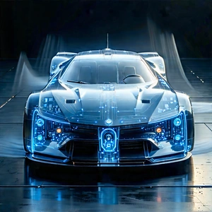Automotive Technology In Research Center With Futuristic Shown