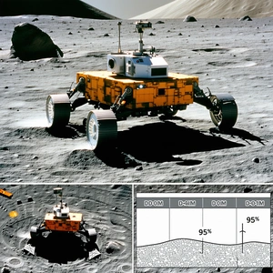 A Yellow Robotic Vehicle, Possibly A Rover, Driving On A Rocky Surface