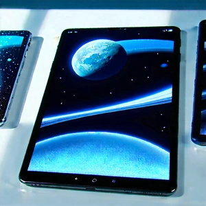 Tablet With Holographic Display With Table Three