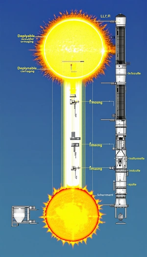 A Large Spacecraft With A Sun-like Structure On Top Of It
