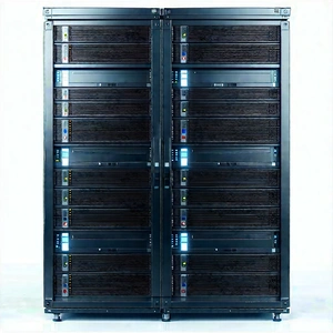 Server rack with laser scanning