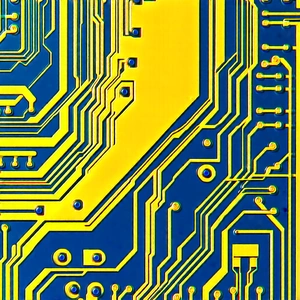 Tech Linocut Print: Close-up of electronic circuit