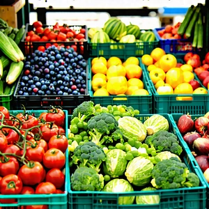 Urban Macro Photography: Urban farmers market scene