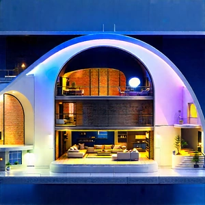 (futuristic:1.25) Smart Home With Model House,